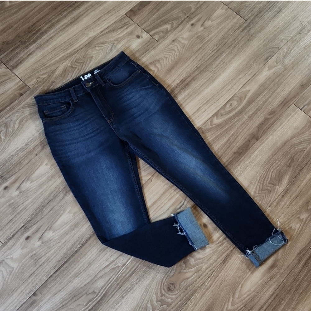 Lee Heritage Denim Slim Fit High Waist Distressed Skinny Fit Ankle Jeans 8M